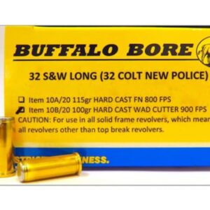Buffalo Bore Ammunition 32 S&W Long 100 Grain Hard Cast Wad Cutter 500 rounds