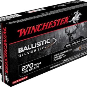 Winchester Ballistic Silvertip Ammunition 270 Winchester Short Magnum (WSM) 150 Grain Rapid Controlled Expansion Polymer Tip 200 rounds