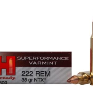 Hornady Superformance Varmint Ammunition 222 Remington 35 Grain NTX Lead-Free  500 rounds