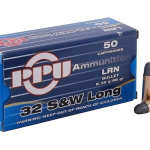 Prvi Partizan Ammunition 32 S&W Long 98 Grain Lead Round Nose 1000 rounds