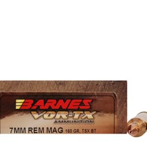 Barnes VOR-TX Ammunition 7mm Remington Magnum 160 Grain TSX Hollow Point Boat Tail Lead-Free 500 rounds