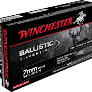 Winchester Ballistic Silvertip Ammunition 7mm Winchester Short Magnum (WSM) 140 Grain Rapid Controlled Expansion Polymer Tip 300 rounds