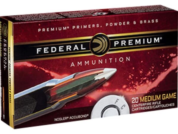 Federal Premium Ammunition 7mm Winchester Short Magnum (WSM) 160 Grain Nosler AccuBond 300 round