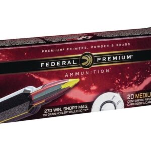Federal Premium Ammunition 270 Winchester Short Magnum (WSM) 130 Grain Nosler Ballistic Tip 200 rounds