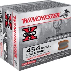 Winchester Super-X Ammunition 454 Casull 250 Grain Jacketed Hollow Point 500 rounds