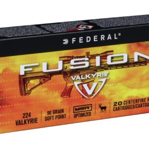 Federal Fusion MSR Ammunition 224 Valkyrie 90 Grain Bonded Spitzer Boat Tail 500 rounds