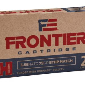 Frontier Cartridge Military Grade Ammunition 5.56x45mm NATO 75 Grain Hornady Hollow Point Boat Tail Match  500 rounds