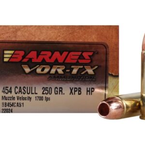 Barnes VOR-TX Ammunition 454 Casull 250 Grain XPB Hollow Point Lead-Free 300 rounds