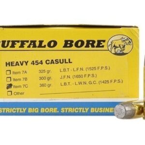 Buffalo Bore Ammunition 454 Casull 360 Grain Lead Long Wide Nose 300 rounds