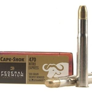 Federal Premium Safari Ammunition 470 Nitro Express 500 Grain Speer Trophy Bonded Sledgehammer 60 round