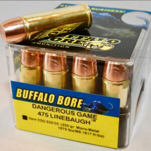 Buffalo Bore Dangerous Game Ammunition 475 Linebaugh 330 Grain Lehigh Mono-Metal Lead-Free 300 roun