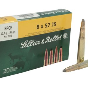 Sellier & Bellot Ammunition 8x57mm JS Mauser (8mm Mauser) 196 Grain Soft Point Cutted Edge 500 rounds