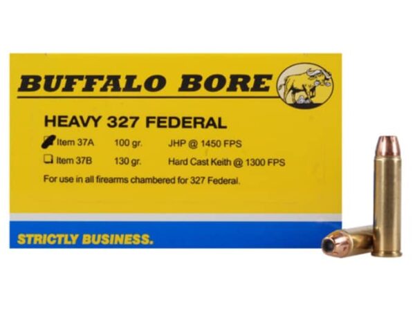 Buffalo Bore Ammunition 327 Federal Magnum 100 Grain Jacketed Hollow Point 500 rounds