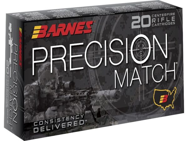 Barnes Precision Match Ammunition 5.56x45mm NATO 85 Grain Open Tip Match 500 round