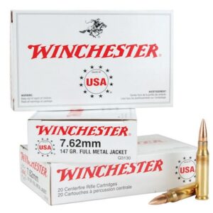 Winchester USA Ammunition 7.62x51mm NATO 147 Grain Full Metal Jacket 500 rounds