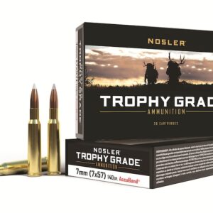 Nosler Trophy Grade Ammunition 7x57mm Mauser (7mm Mauser) 140 Grain AccuBond  300 round