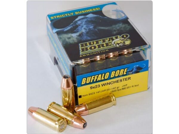 Buffalo Bore Ammunition 9x23mm Winchester 147 Grain  Ammunition 9x23mm Winchester 147 Grain Jacketed Hollow Point 500 round
