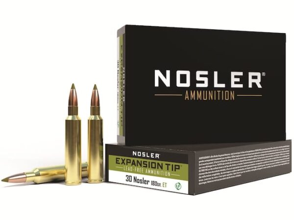 Nosler E-Tip Ammunition 30 Nosler 180 Grain E-Tip Lead-Free 200 round