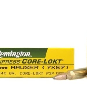 Remington Core-Lokt Ammunition 7x57mm Mauser (7mm Mauser) 140 Grain Core-Lokt Pointed Soft Point 300 round