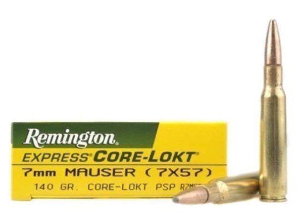 Remington Core-Lokt Ammunition 7x57mm Mauser (7mm Mauser) 140 Grain Core-Lokt Pointed Soft Point 300 round