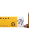 Sellier & Bellot Ammunition 7.62x54mm Rimmed Russian 174 Grain Hollow Point Boat Tail  500 round