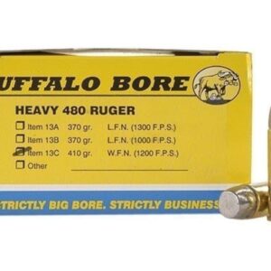 Buffalo Bore Ammunition 480 Ruger 410 Grain Lead Wide Flat Nose 300 round