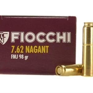 Fiocchi Ammunition 7.62mm Russian Nagant (7.62x38mmR) 98 Grain Full Metal Jacket 500 round
