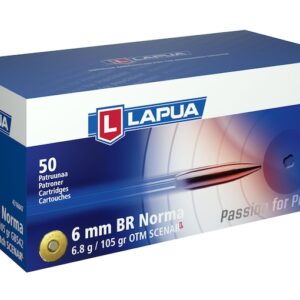 Lapua Scenar-L Ammunition 6mm Norma BR (Bench Rest) 105 Grain Hollow Point Boat Tail 300 round
