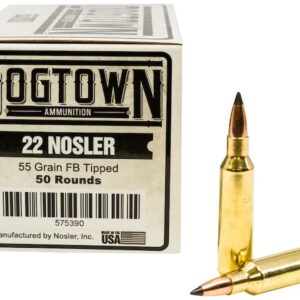 Dogtown Ammunition 22 Nosler 55 Grain Polymer Tip Flat Base 500 rounds