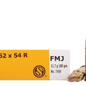 Sellier & Bellot Ammunition 7.62x54mm Rimmed Russian 180 Grain Full Metal Jacket 500 round
