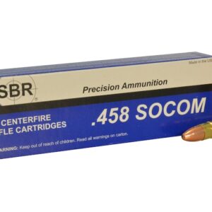SBR Ammunition 458 SOCOM 350 Grain Full Metal Jacket 500 rounds