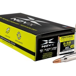 NovX Pentagon Ammunition 5.56x45mm NATO 55 Grain Copper Hollow Point Lead Free 500 round