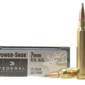 Federal Power-Shok Ammunition 7mm Remington Magnum 175 Grain Soft Point 500 rounds