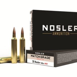Nosler Match Grade Ammunition 26 Nosler 140 Grain Custom Competition Hollow Point Boat Tail 300 round