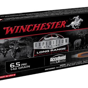 500 Rounds Of Winchester Expedition Big Game Long Range Ammunition 6.5 PRC 142 Grain Nosler AccuBond LR