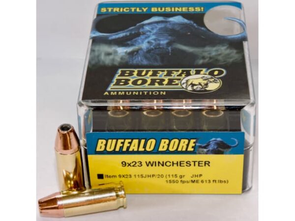 Buffalo Bore Ammunition 9x23mm Winchester 115 Grain Jacketed Hollow Point 500 round