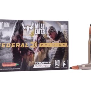 Federal Premium Meat Eater Ammunition 280 Remington 140 Grain Trophy Copper Tipped Boat Tail Lead-Free 300 rounds