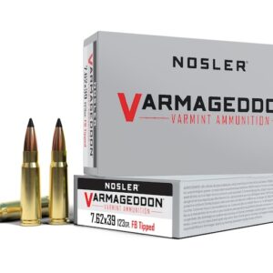 Nosler Varmageddon Ammunition 7.62x39mm 123 Grain Polymer Tip Flat Base