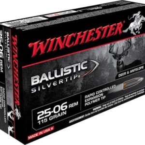 Winchester Ballistic Silvertip Ammunition 25-06 Remington 115 Grain Rapid Controlled Expansion Polymer Tip 500 rounds