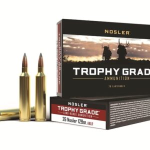 Nosler Trophy Grade Ammunition 26 Nosler 129 Grain AccuBond Long Range 300 round