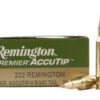 Remington Premier Varmint Ammunition 222 Remington 50 Grain AccuTip Boat Tail 500 rounds
