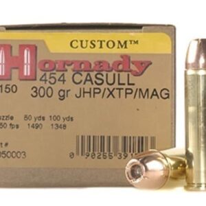 Hornady Custom Ammunition 454 Casull 300 Grain XTP Jacketed Hollow Point 500 rounds