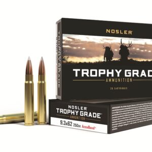 Nosler Trophy Grade Ammunition 9.3x62mm Mauser 250 Grain AccuBond 240 round