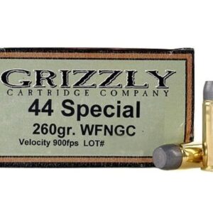 Grizzly Ammunition 44 Special 260 Grain Cast Performance Lead Wide Flat Nose Gas Check 500 rounds
