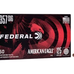 Federal American Eagle Ammunition 357 Sig 125 Grain Full Metal Jacket 500 rounds