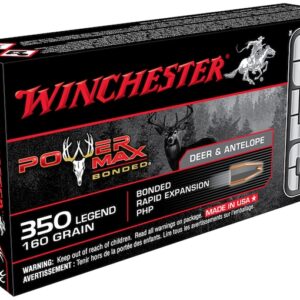 Winchester Power Max Bonded Ammunition 350 Legend 160 Grain Protected Hollow Point 500 rounds