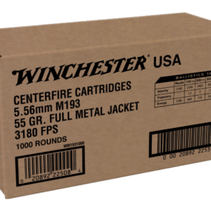 Winchester USA Ammunition 5.56x45mm NATO 55 Grain M193 Full Metal Jacket Value Pack
