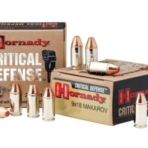Hornady Critical Defense Ammunition 9x18mm (9mm Makarov) 95 Grain FTX 500 rounds