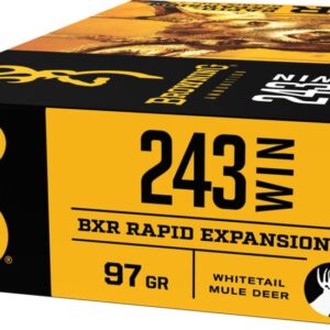 Browning BXR .243 Winchester 97 Grain Rapid Expansion Matrix Tip Brass Cased 500 rounds
