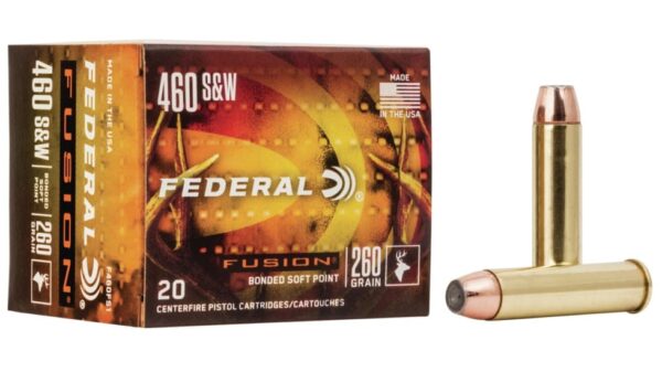 Federal Premium Centerfire Handgun Ammunition .460 S&W 260 grain Fusion Soft Point 500 rounds